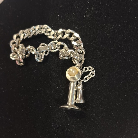 Silver Charm Bracelet with phone charm - Picture 3 of 3